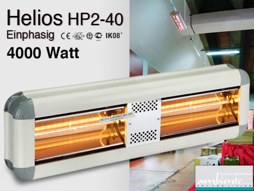 High Power Infrarot Heizstrahler Helios HP2-40 IP20 4000 Watt
